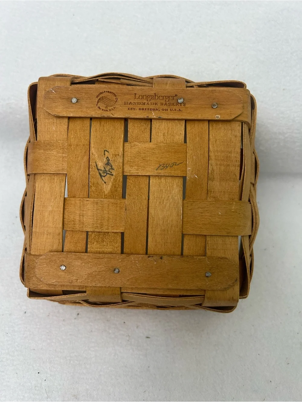 Longaberger 2007 Square / Berry Basket - Natural Brown
